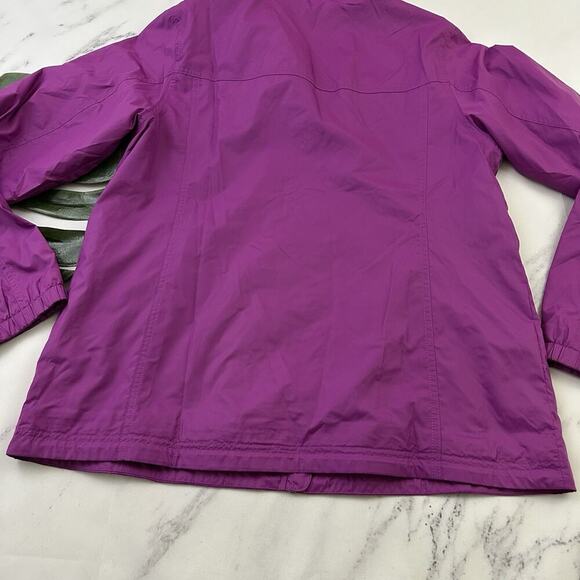 LL Bean Womens Windbreaker Jacket Size M Reg Purple Full Zip Up Lightweight - Picture 11 of 11